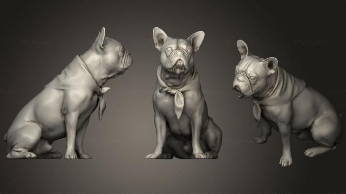 Статуэтки животных (Собака 2 1, STKJ_2124) 3D модель для ЧПУ станка